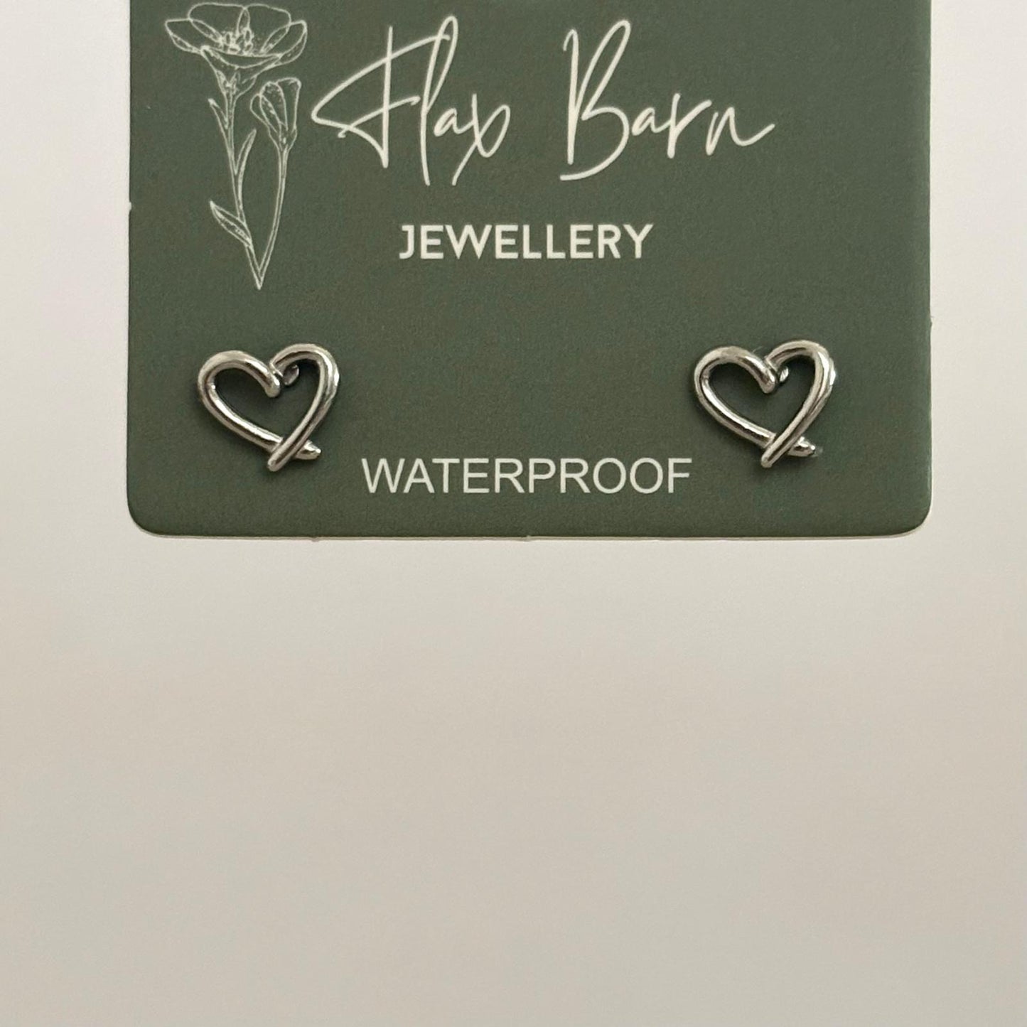 Tarnish Resistant Wire Heart Studs