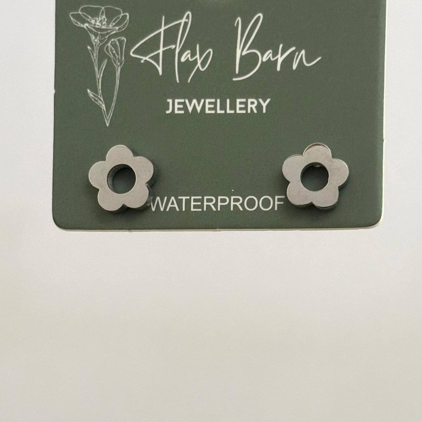 Tarnish Resistant Hollow Flower Studs