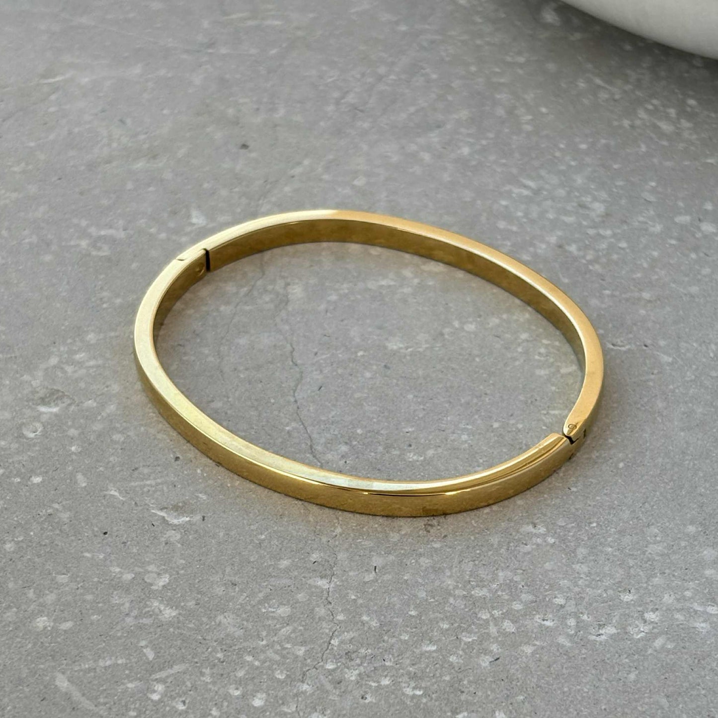Tarnish Resistant Smooth Hinged Bangle
