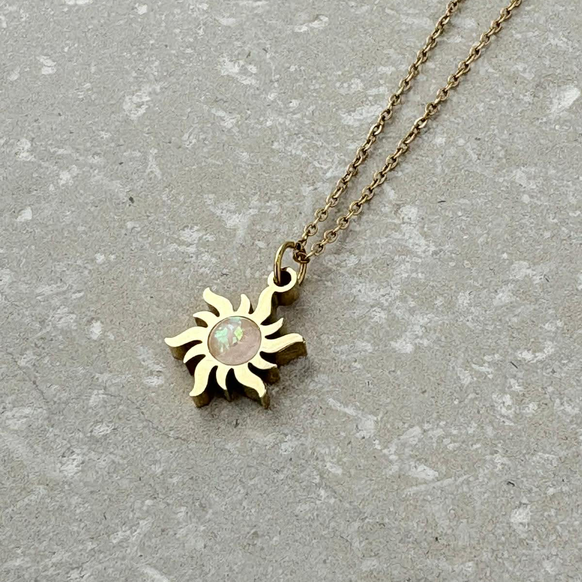 Tarnish Resistant Flash Sun Necklace
