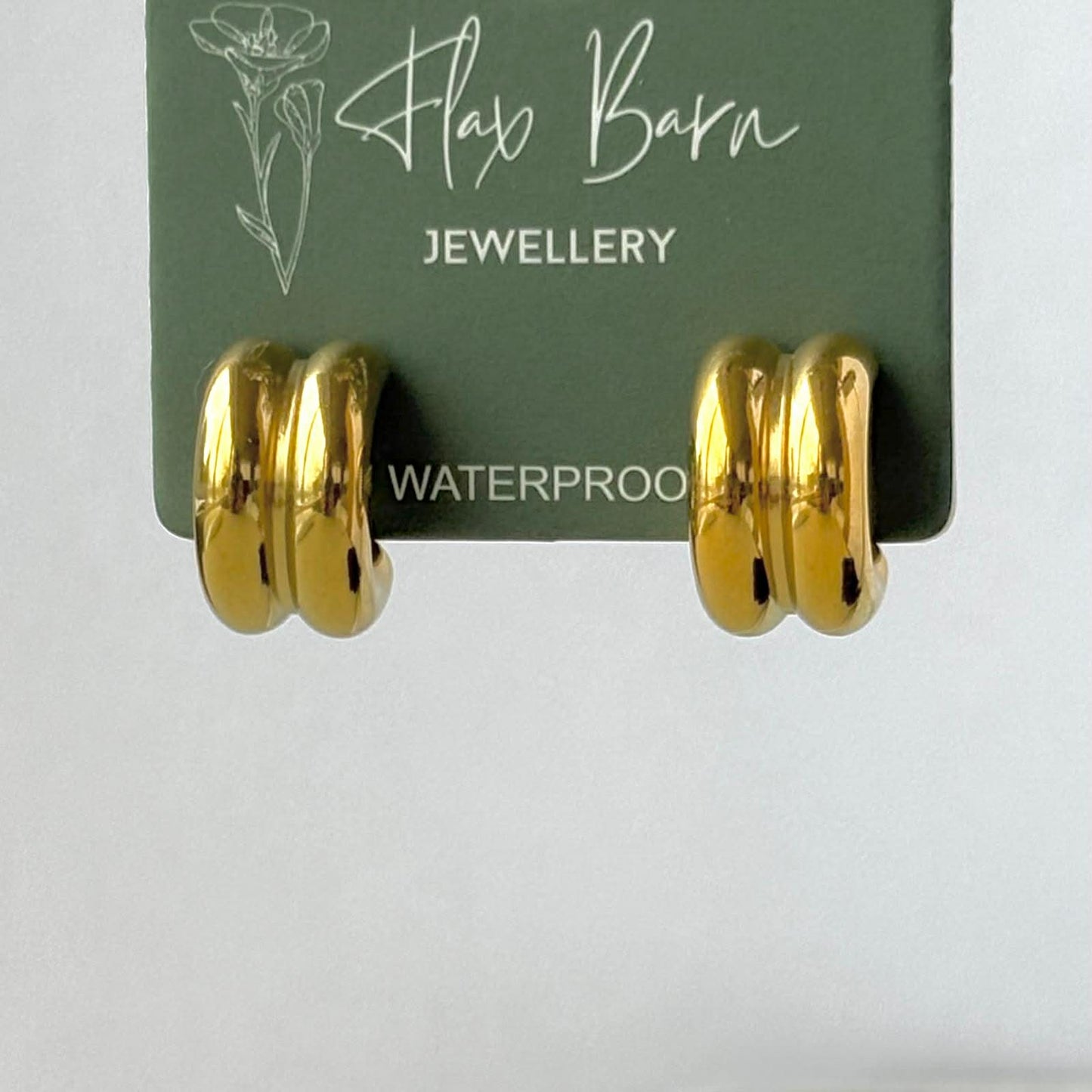 Tarnish Resistant Double Hoop Studs