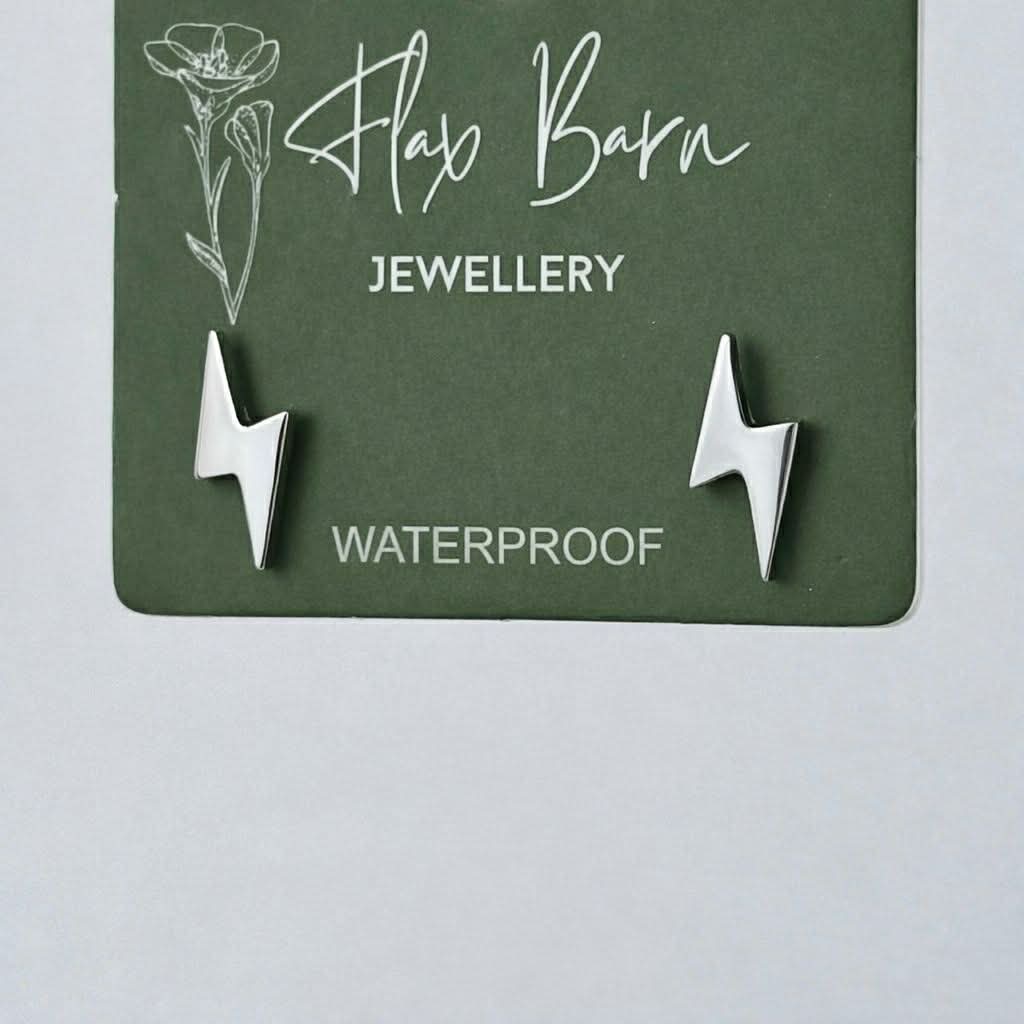 Tarnish Resistant Lightning Bolt Studs