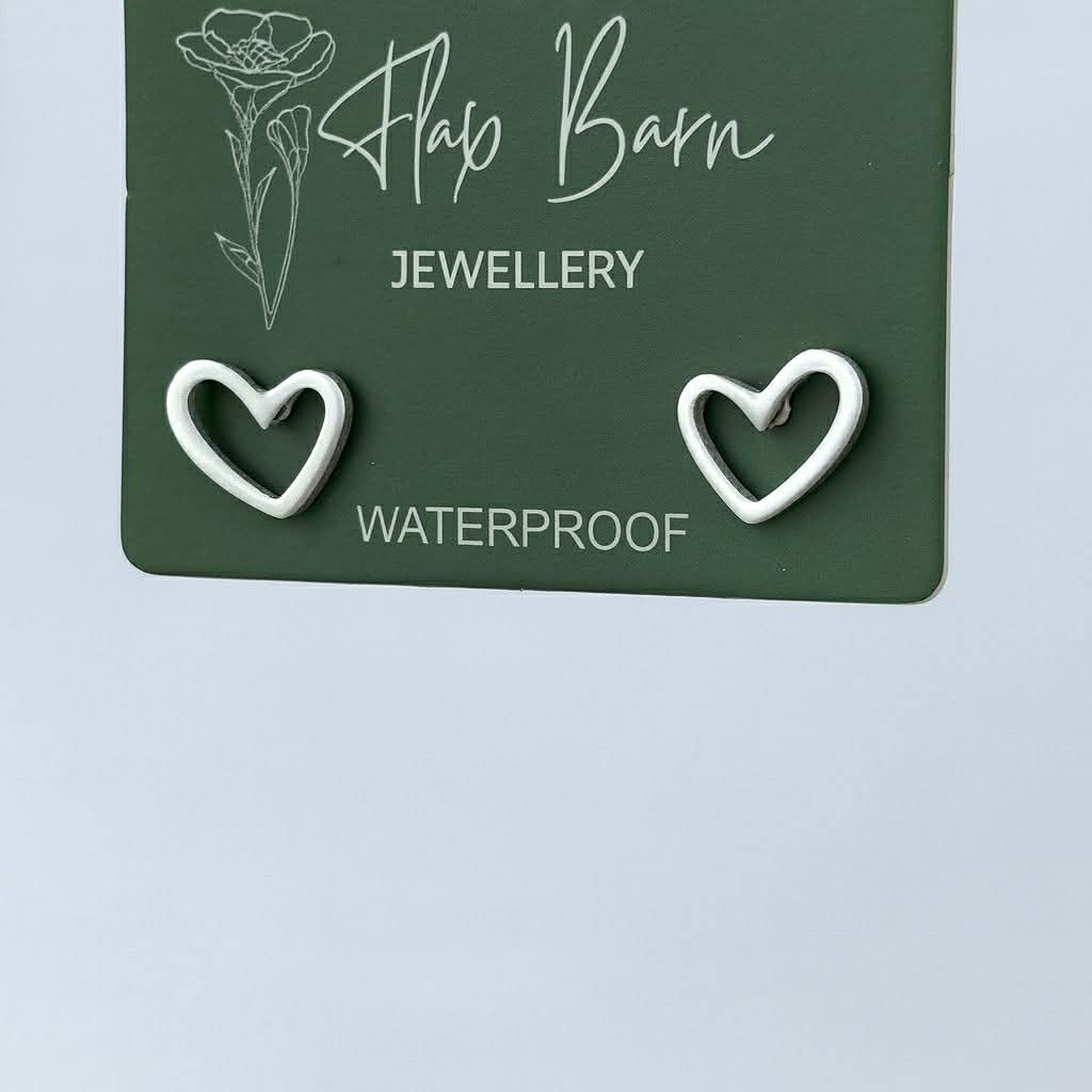 Tarnish Resistant Open Heart Studs