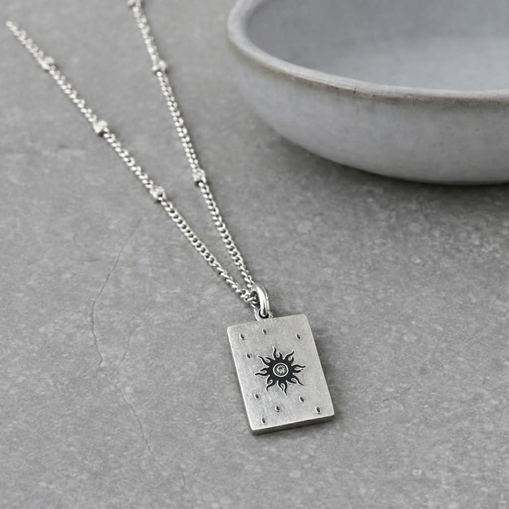 Tarnish Resistant Sun Block Necklace