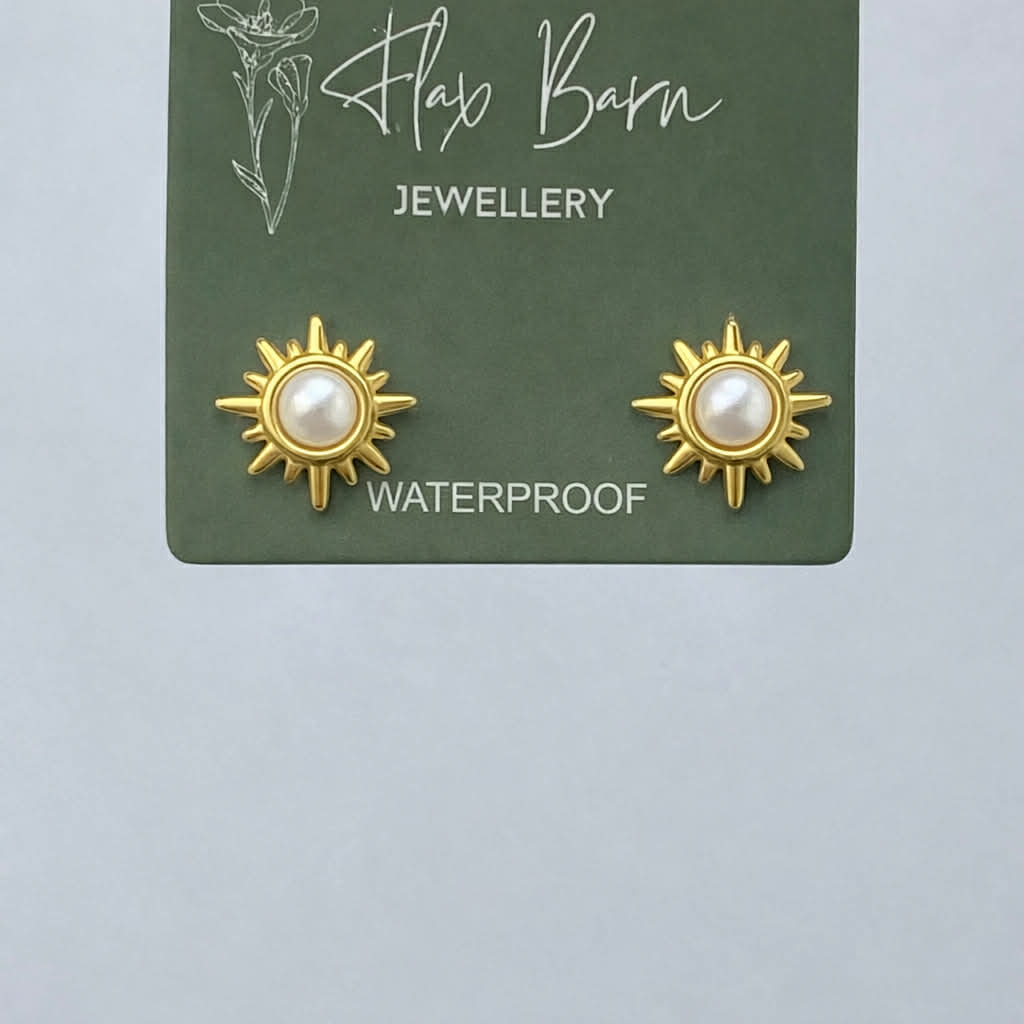 Tarnish Resistant Starburst Studs