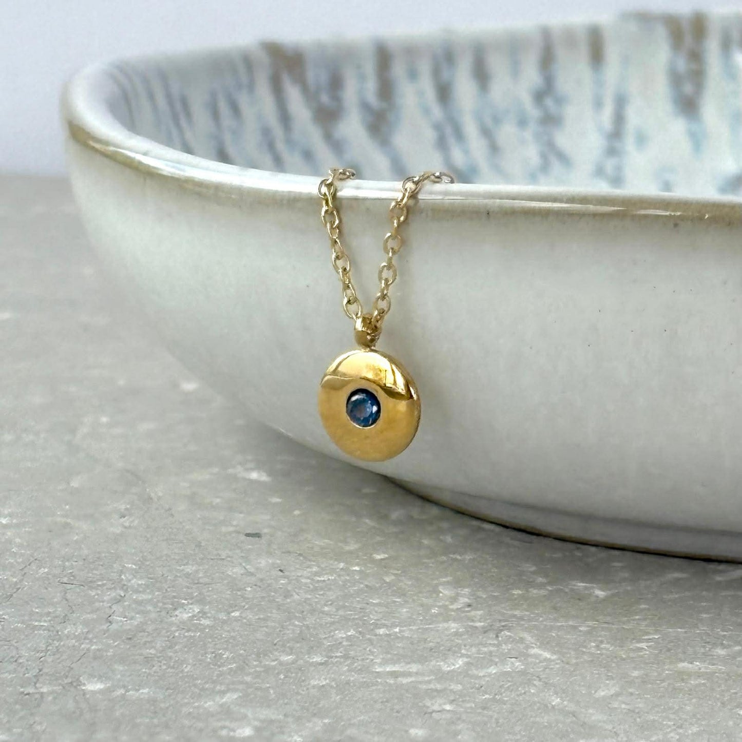 Tarnish Resistant Zirconia Pebble Necklace