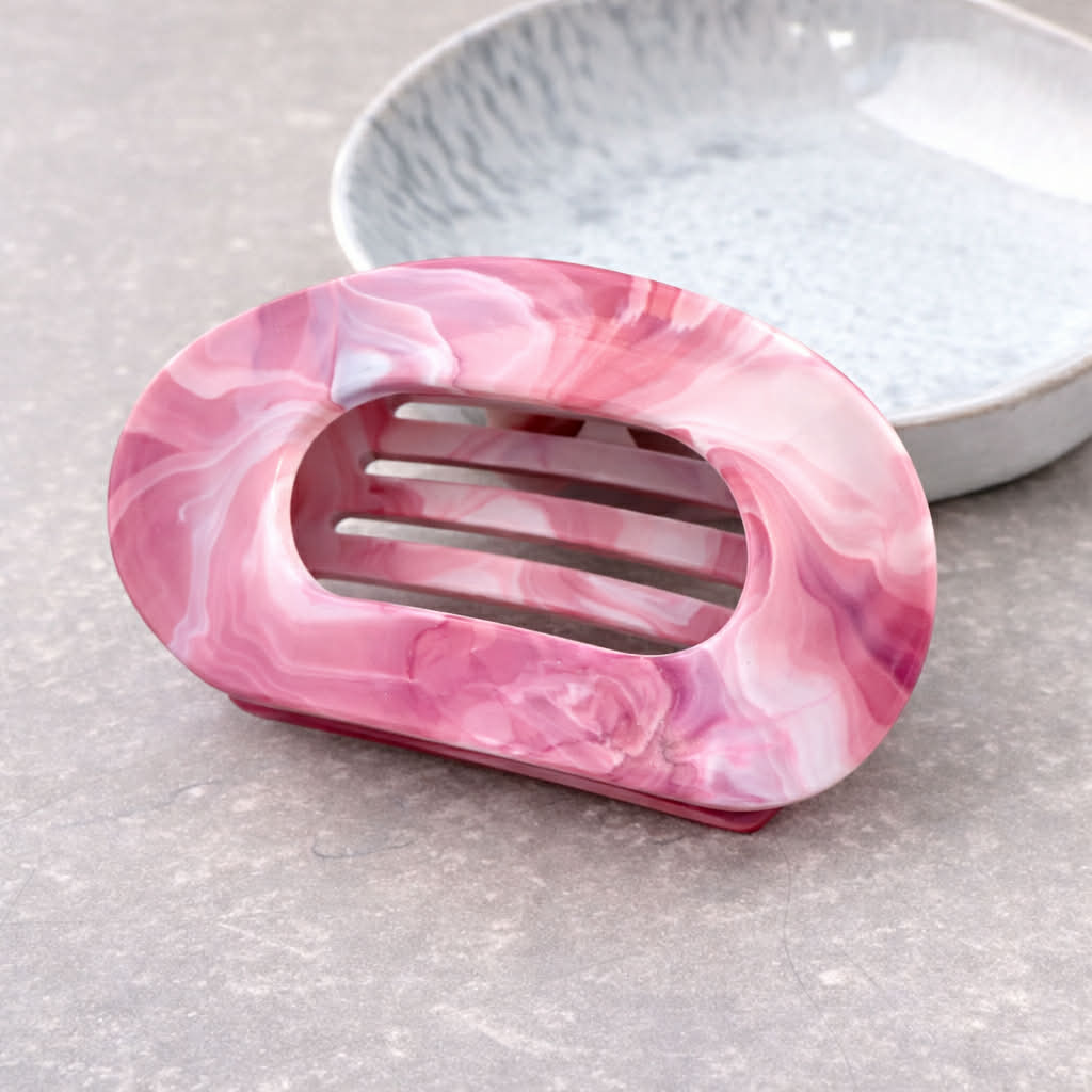 Pink Marble Horizontal Claw Clamp