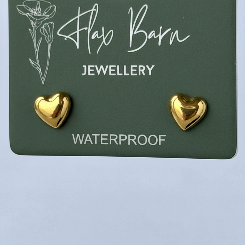Tarnish Resistant Heart studs