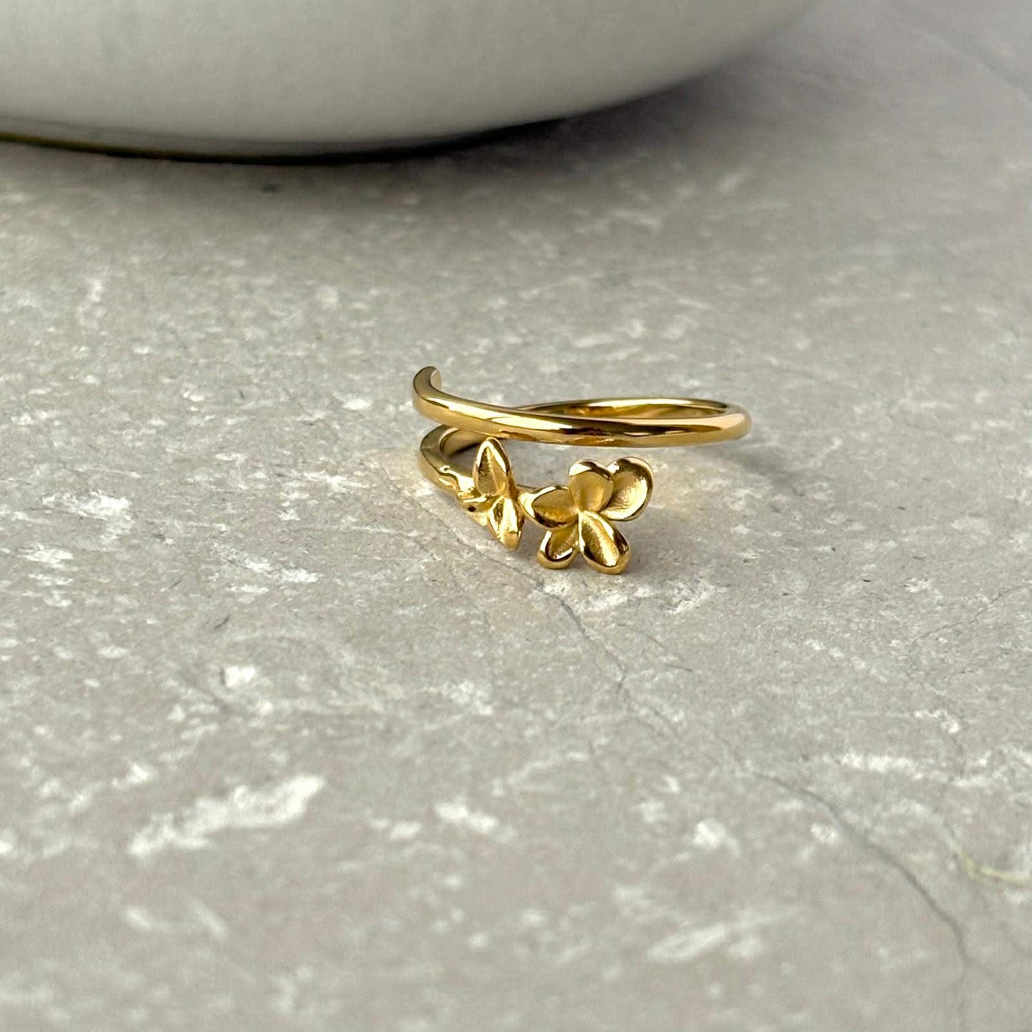 Tarnish Resistant Blossom Wrap Ring