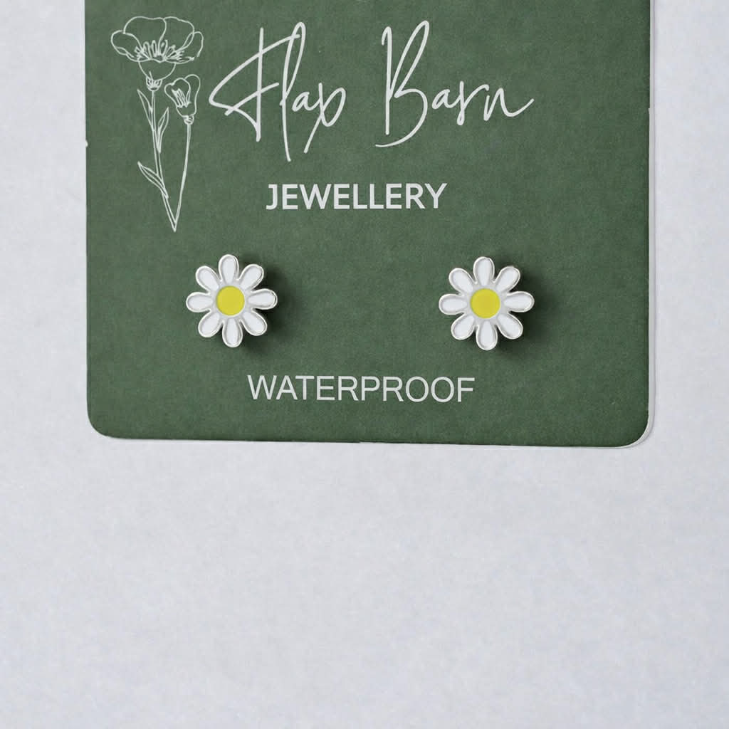 Tarnish Resistant Enamel Flower Studs