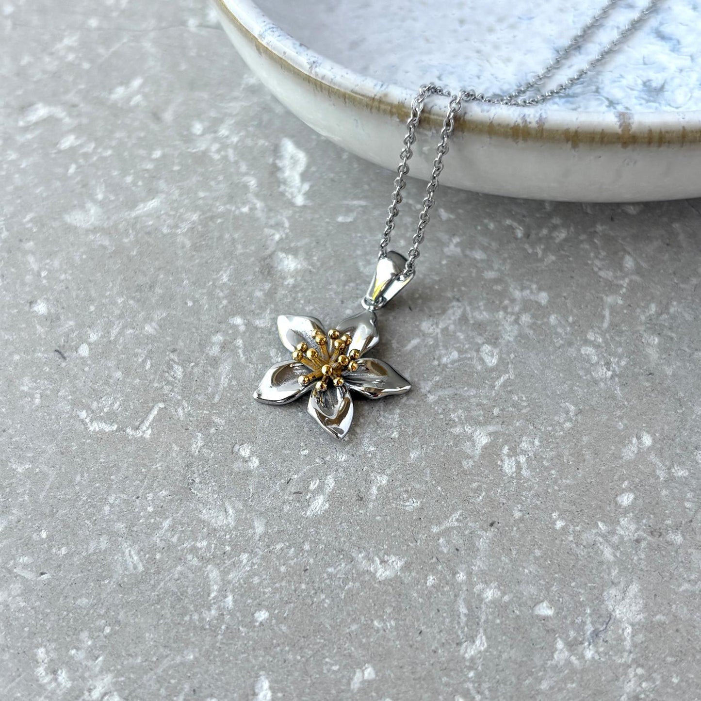 Tarnish Resistant Blossom Necklace