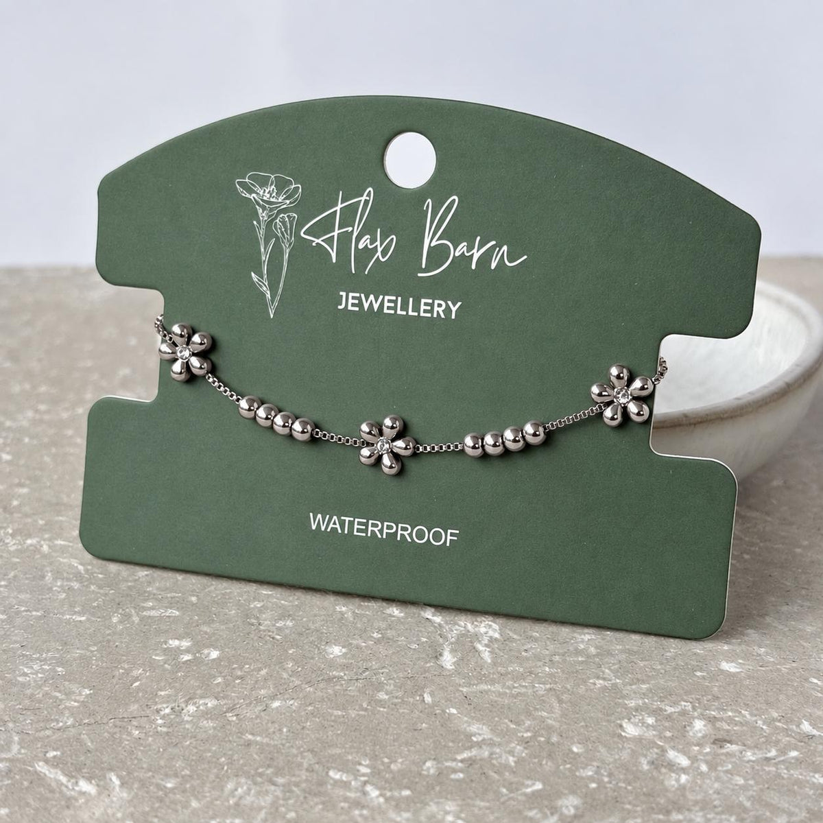 Tarnish Resistant Dainty Flower Bracelet