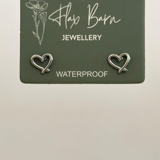 Tarnish Resistant Wire Heart Studs