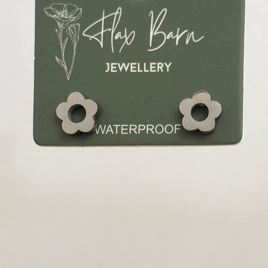 Tarnish Resistant Hollow Flower Studs