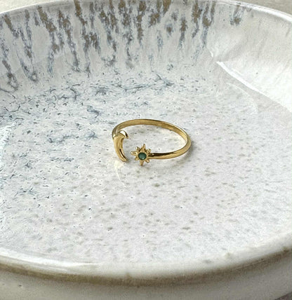 Tarnish Resistant Solestial Open Ring