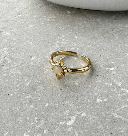Tarnish Resistant Open Sun Burst Ring