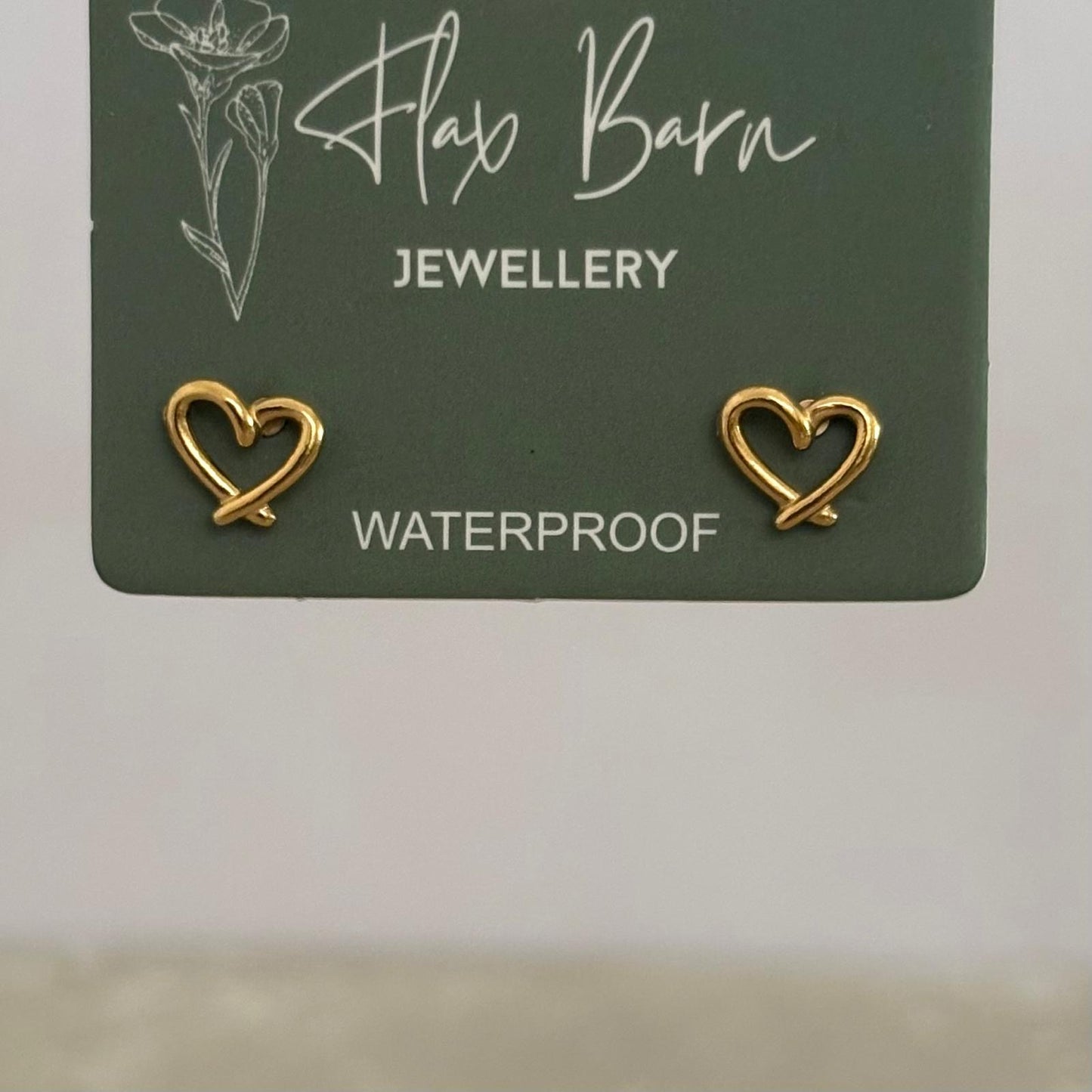 Tarnish Resistant Wire Heart Studs