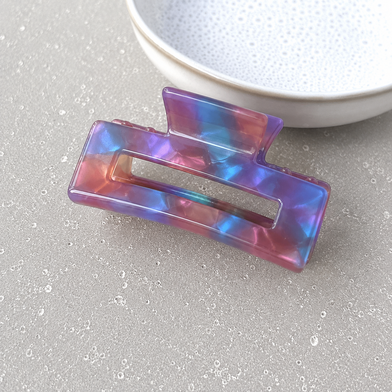 Small Cosmic Rectangular Claw Clip