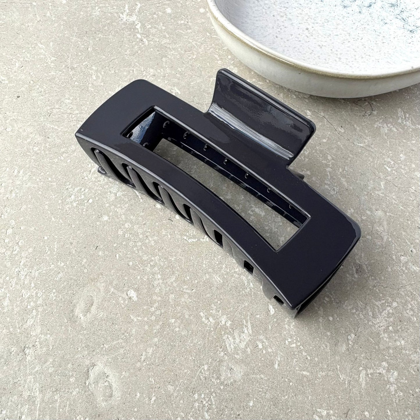 Dark Grey Soft Flexible Claw Clip