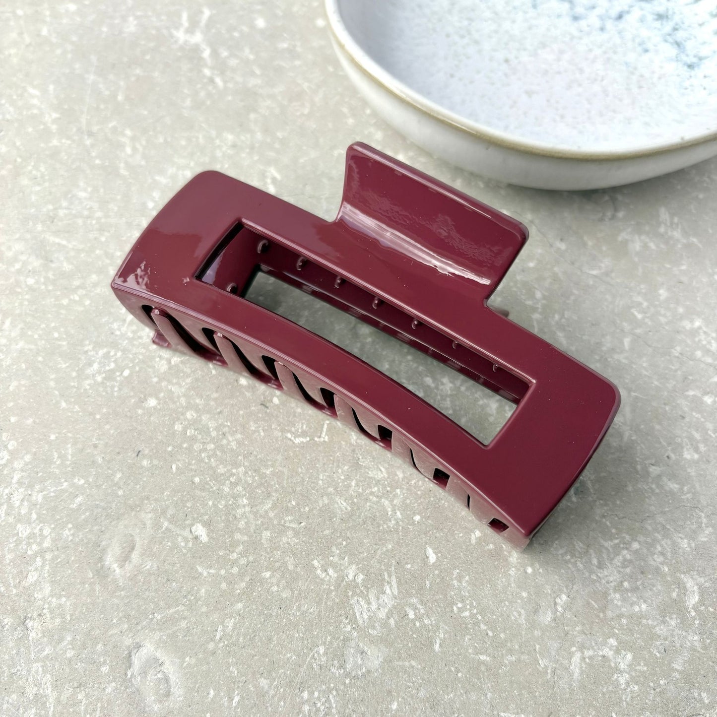 Burgundy Soft Flexible Claw Clip