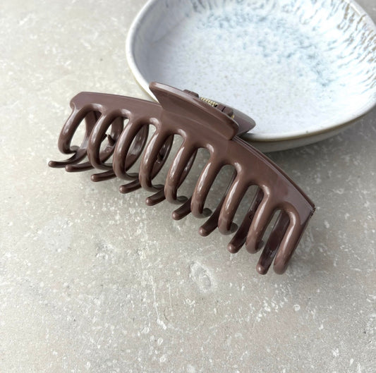 Brown Soft Flexible Barrel Claw Clip