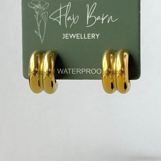 Tarnish Resistant Double Hoop Studs