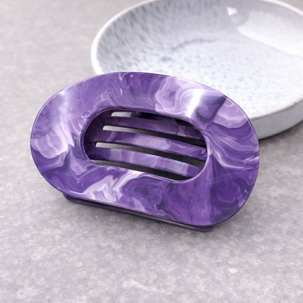 Purple Marble Horizontal Claw Clamp