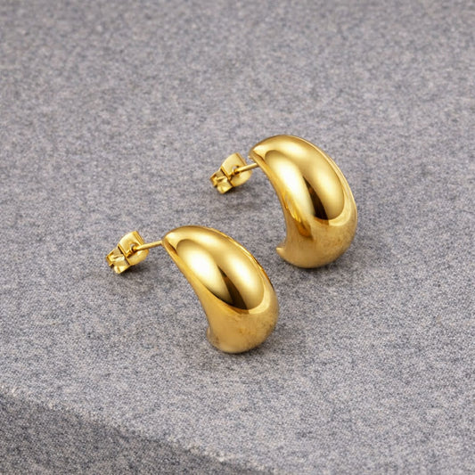 Tarnish Resistant Crescent Studs
