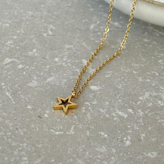 Tarnish Resistant Shimmer Star Necklace