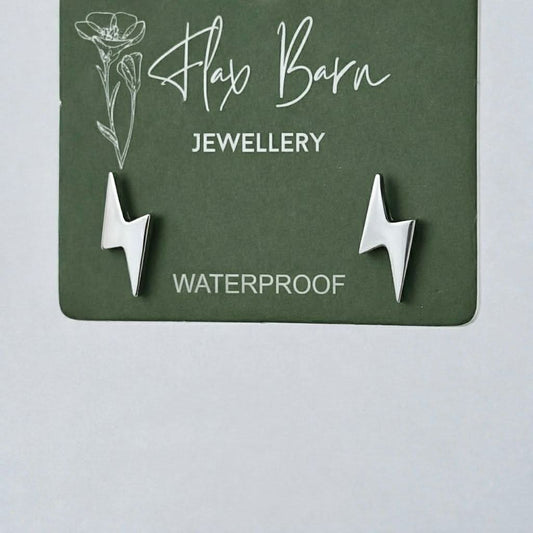 Tarnish Resistant Lightning Bolt Studs