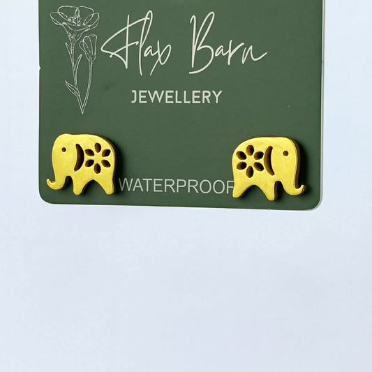 Tarnish Resistant Elephant Studs