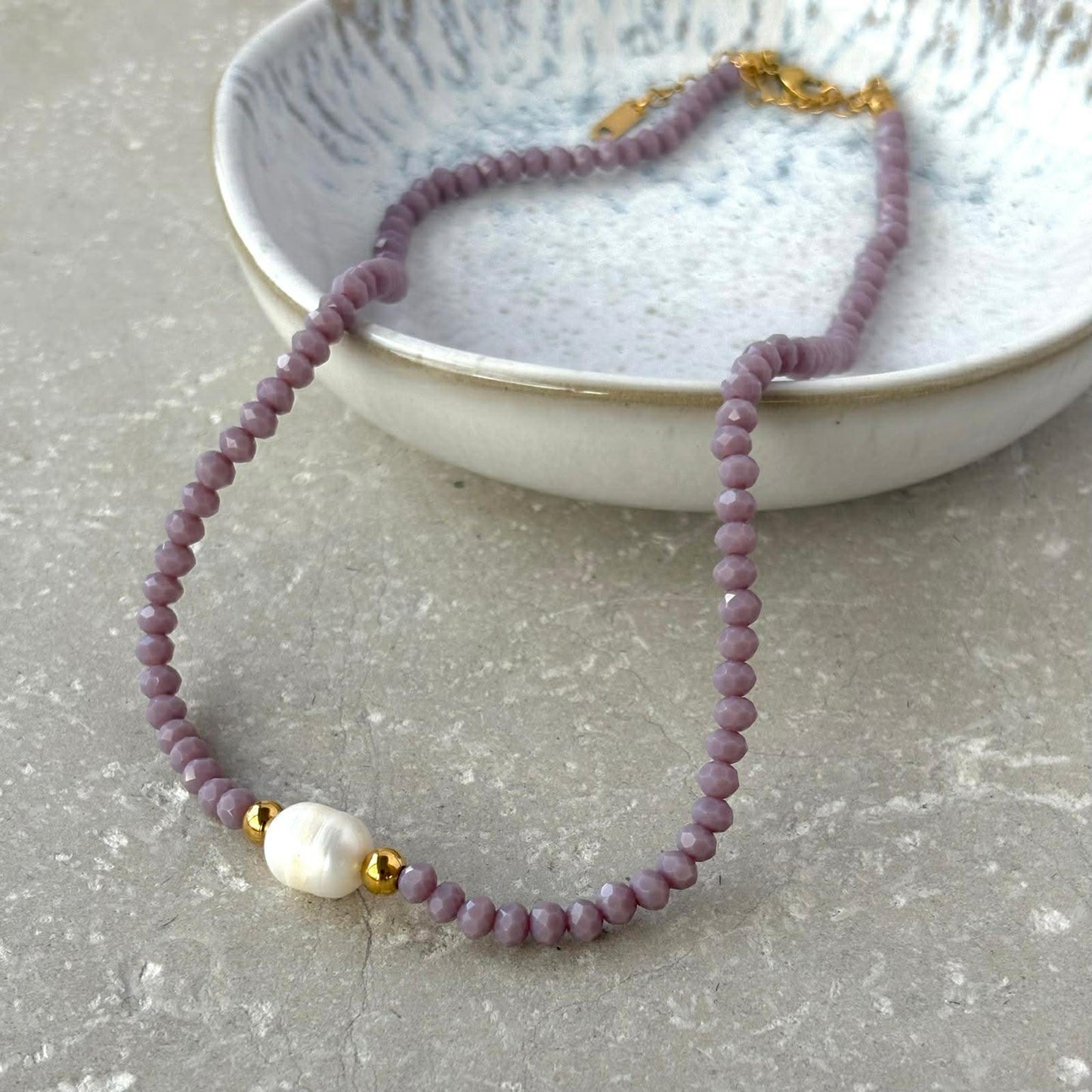 Tarnish Resistant Bead and Pearl Necklace