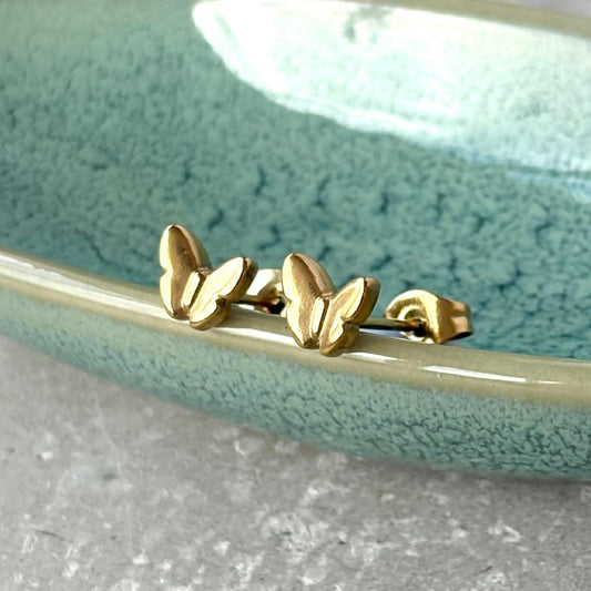 Tarnish Resistant Mini Butterfly Studs