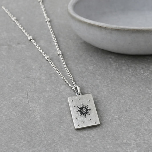 Tarnish Resistant Sun Block Necklace