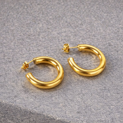 Tarnish Resistant Classic Hoop Studs