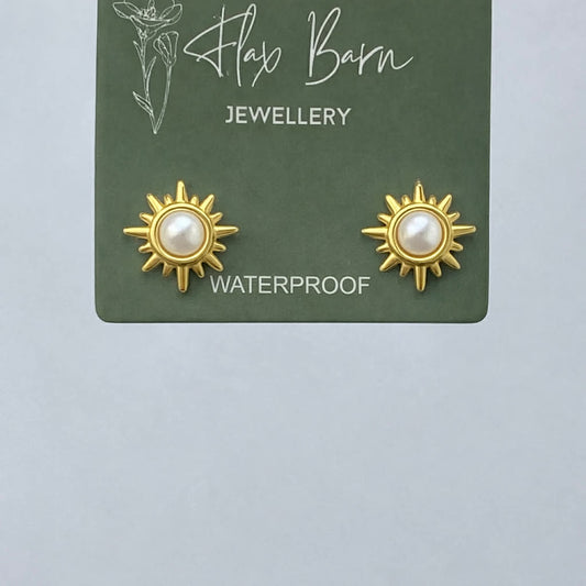 Tarnish Resistant Starburst Studs