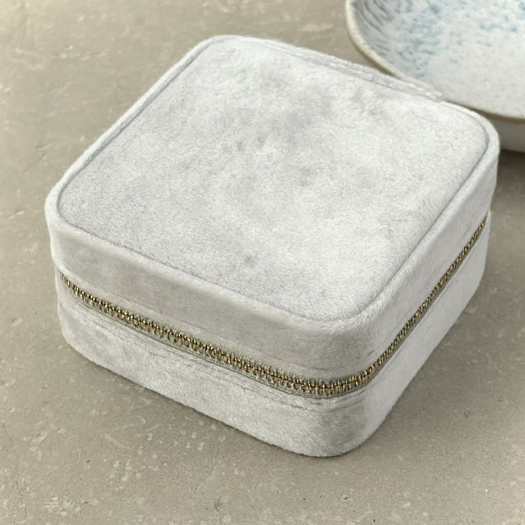 Square Jewellery Storage Box With Velvet Exterior