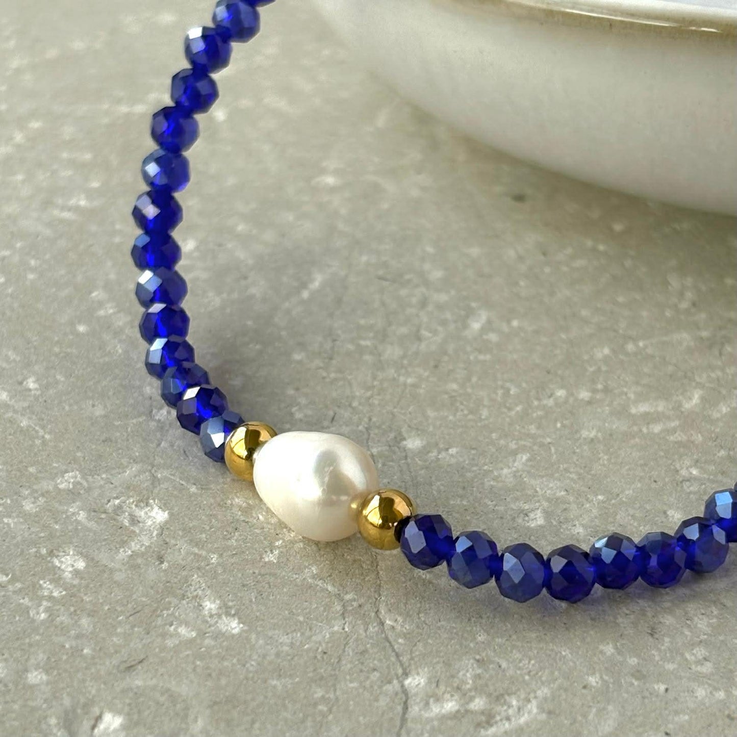 Tarnish Resistant Bead and Pearl Necklace