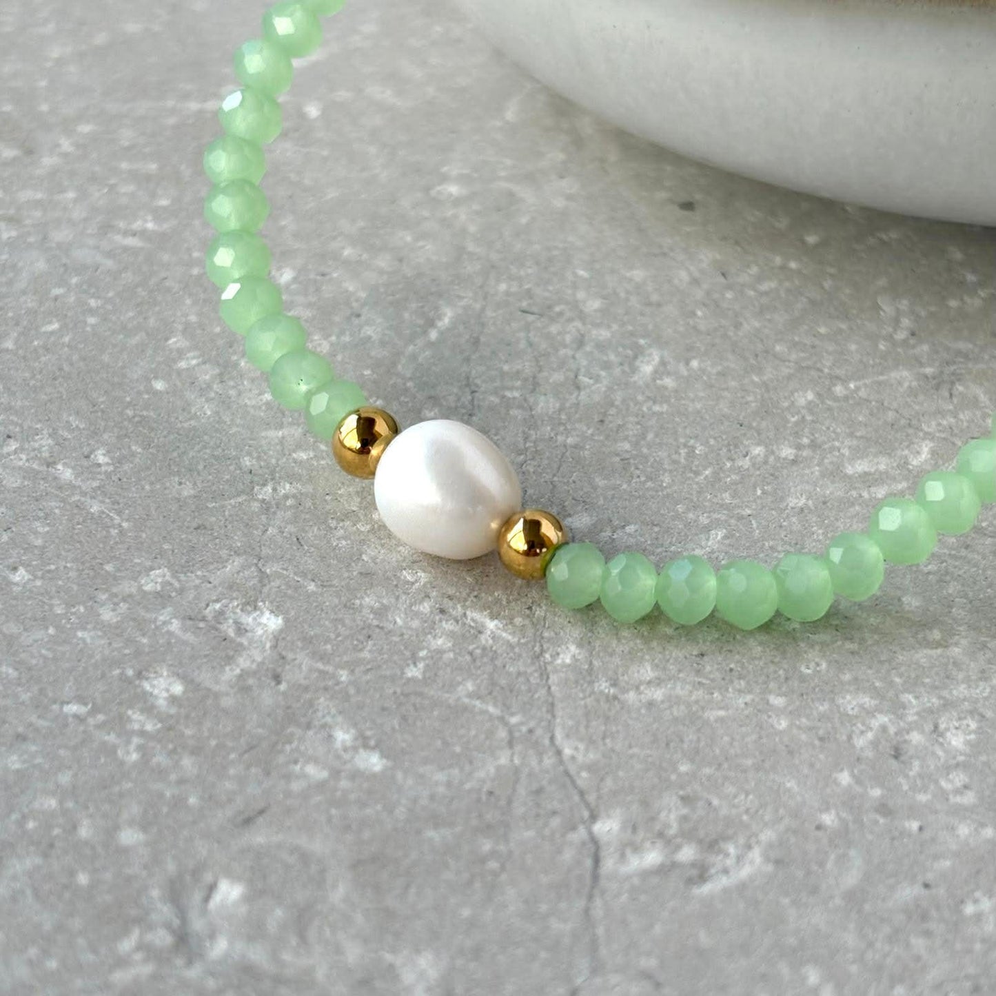 Tarnish Resistant Bead and Pearl Necklace
