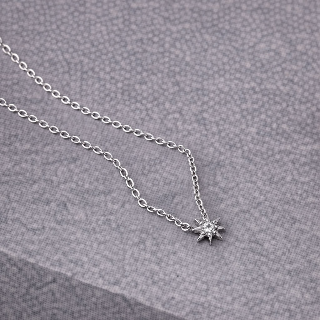 Tarnish Resistant Star Zirconia Necklace