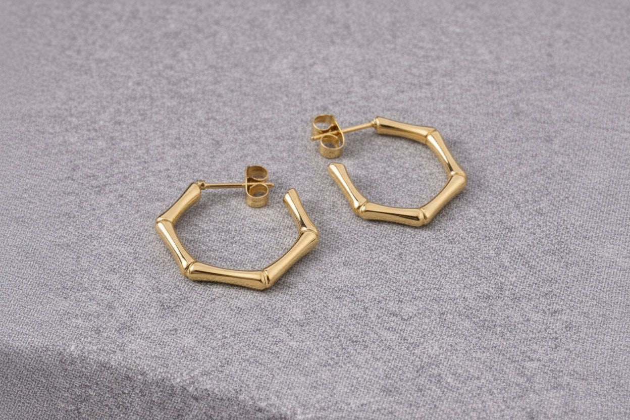 Tarnish Resistant Hexagonal Studs