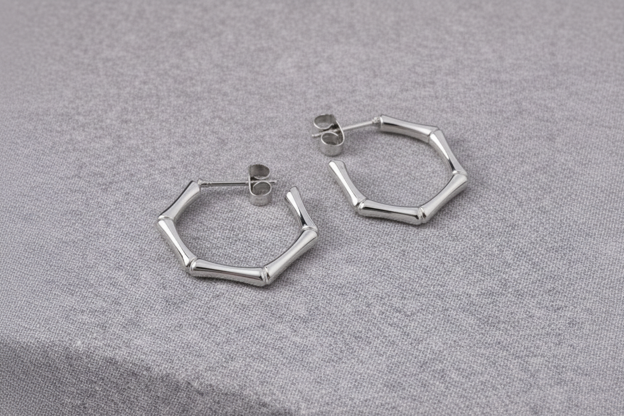 Tarnish Resistant Hexagonal Studs