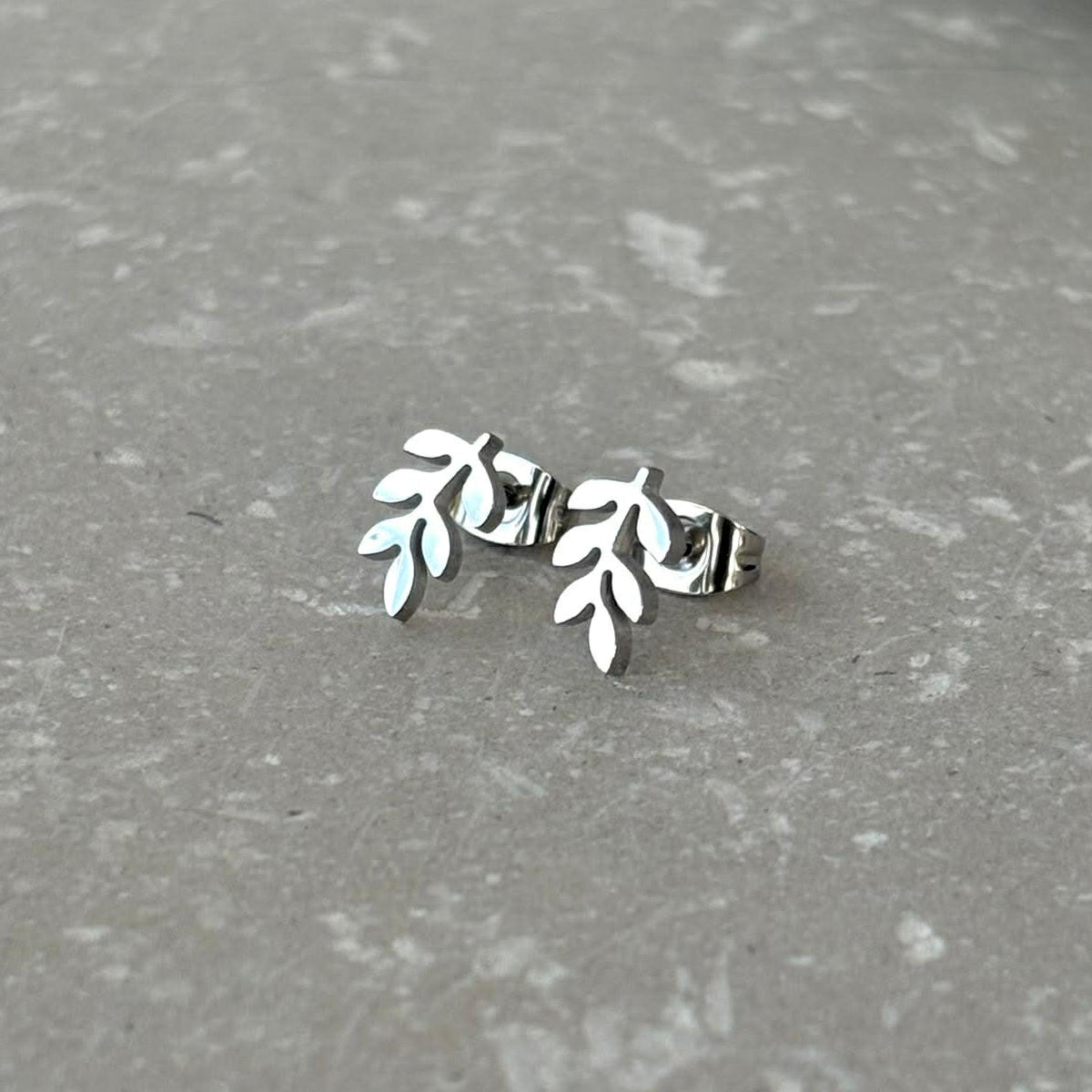 Tarnish Resistant Fern Studs