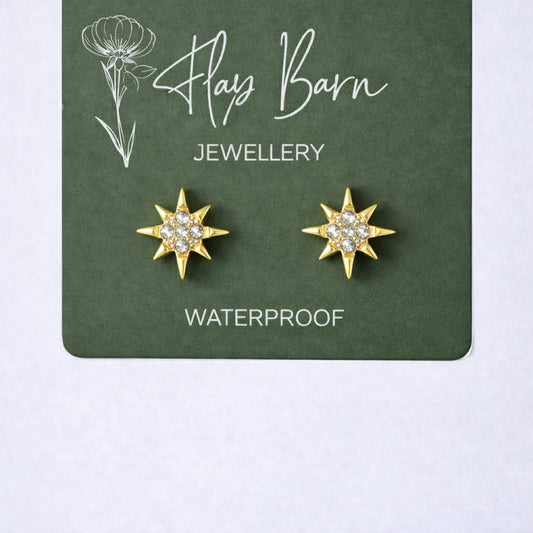 Tarnish Resistant Starburst Studs