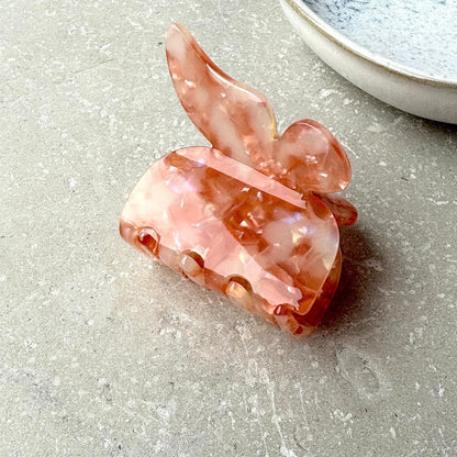Coral Butterfly Claw Clip