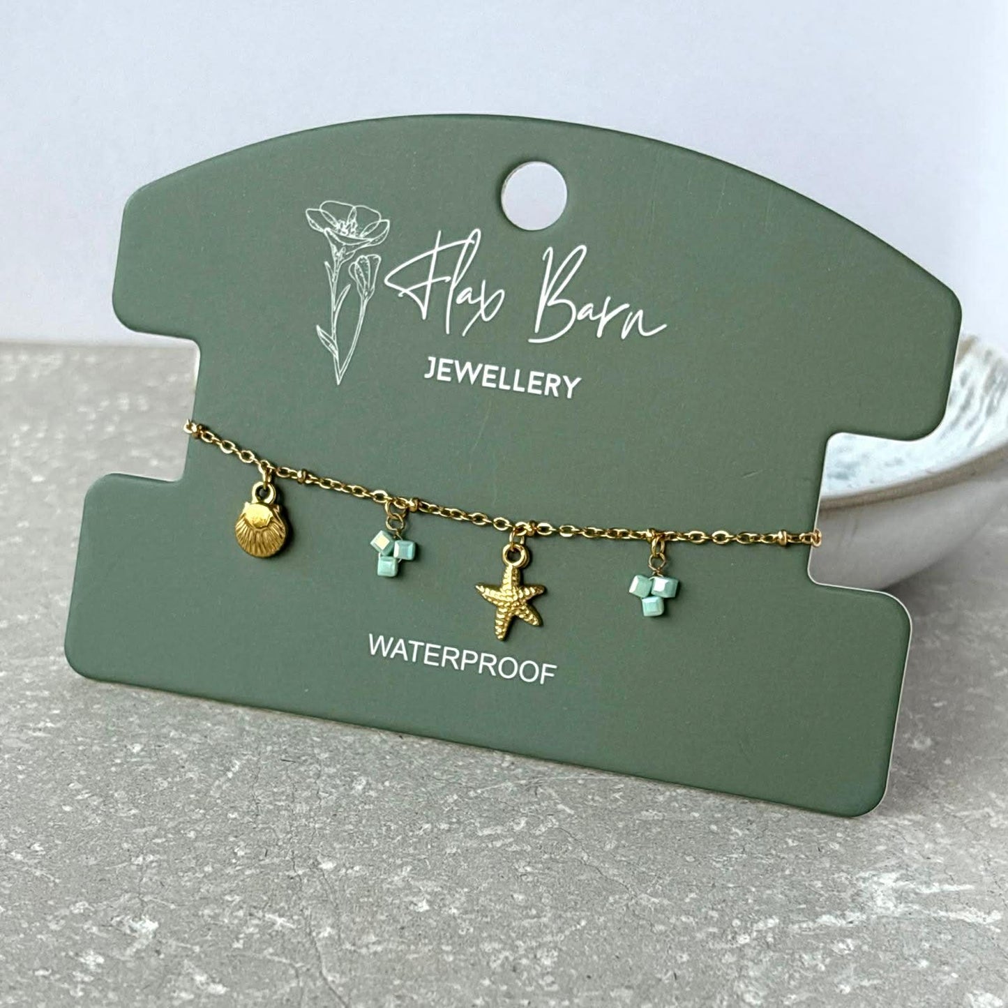 Tarnish Resistant Sea Spray Charm Bracelet