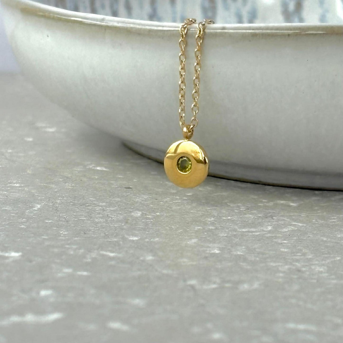 Tarnish Resistant Zirconia Pebble Necklace