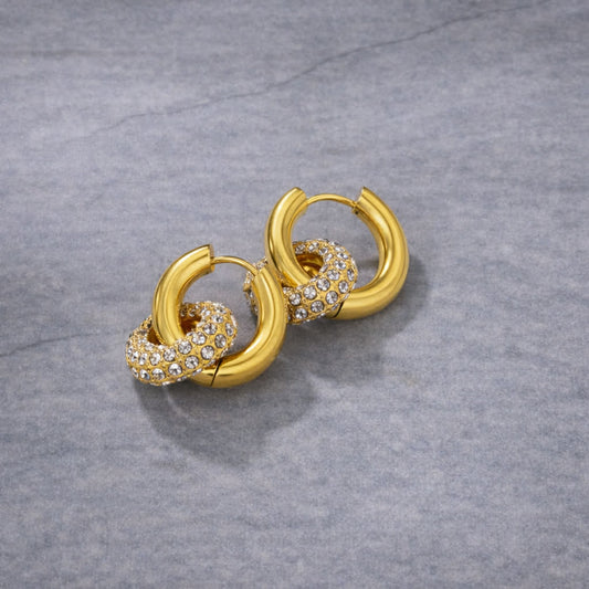 Tarnish Resistant Zirconia Bead Huggies