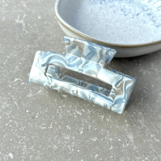 Small Iridescent Rectangular Claw Clip