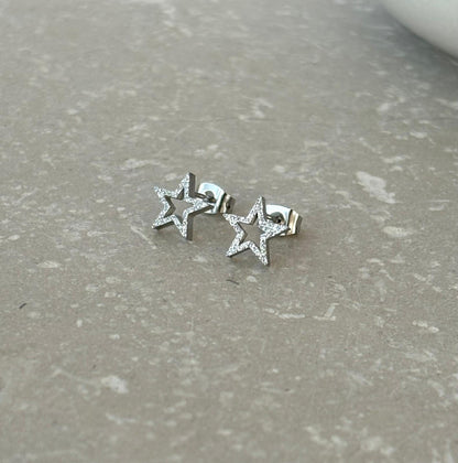 Tarnish Resistant Shimmer Star Studs